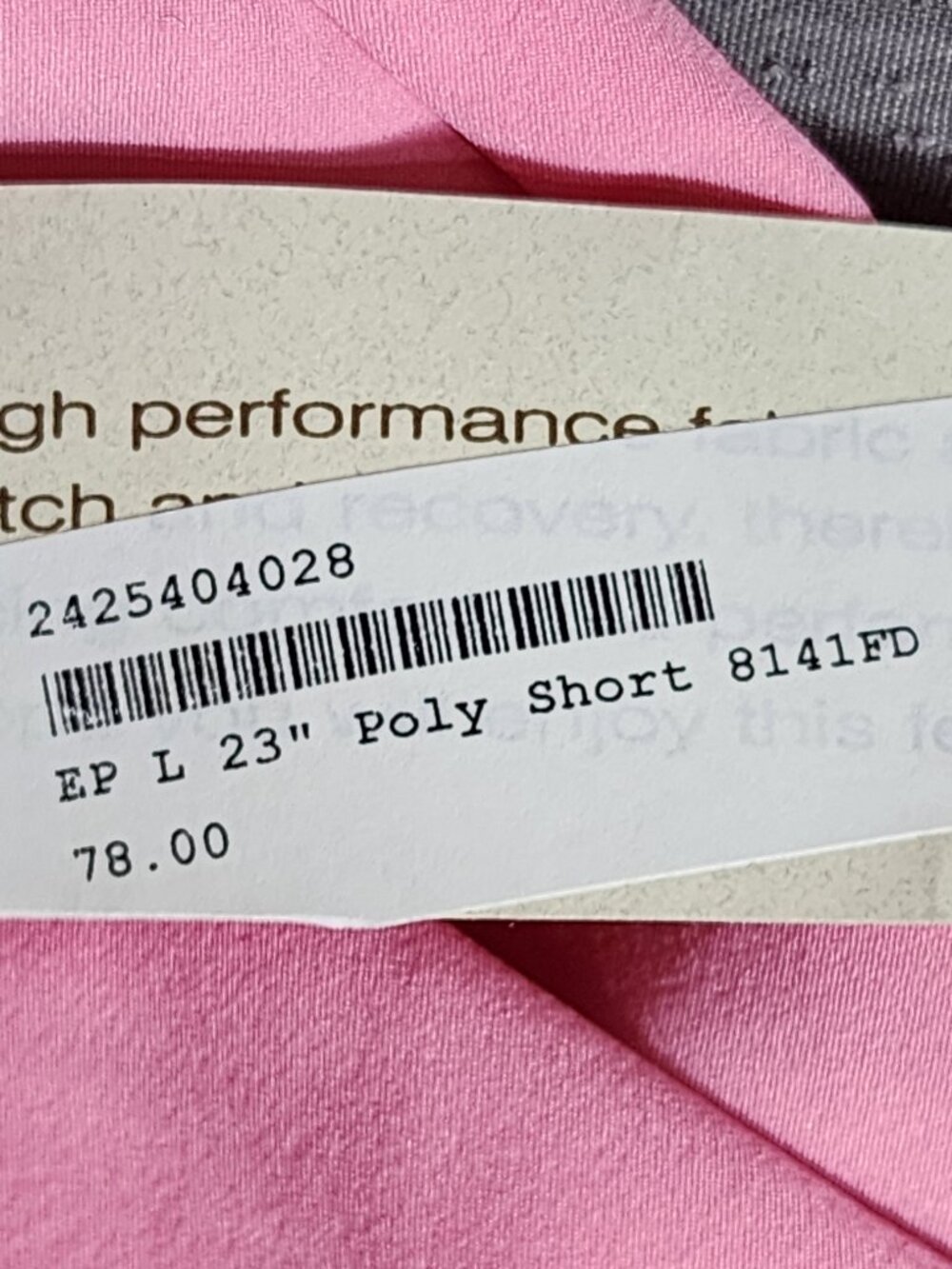 EP Pro Flirt Pink 23" Poly Span Pro Stretch Pleated Pocketed Golf Shorts Size 14 - Picture 16 of 16